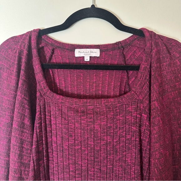 Michael Stars Polly Square Neck Knit Top Fichsia Size XS - Picture 8 of 11